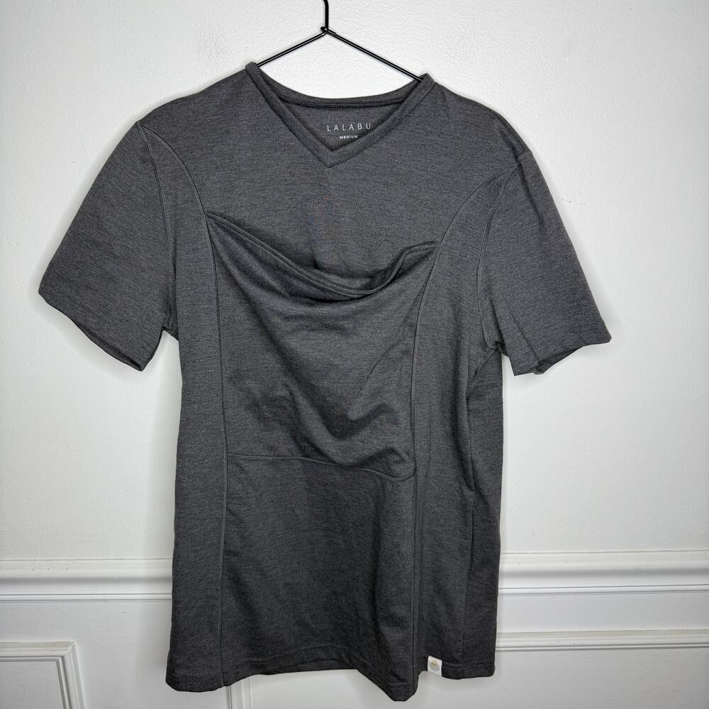 Lalabu Grey Dad Baby Wearing Carrying Pouch Short Sleeve Tshirt Mens Medium
